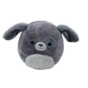 7” Squishmallow GUSTAVUS Fuzzy Belly Gray Puppy DOG  RARE plush